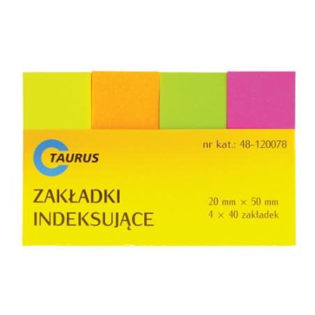 Zakładki indeksujące TT 20x50 (4 kolory X 50zakł.) 48-120123